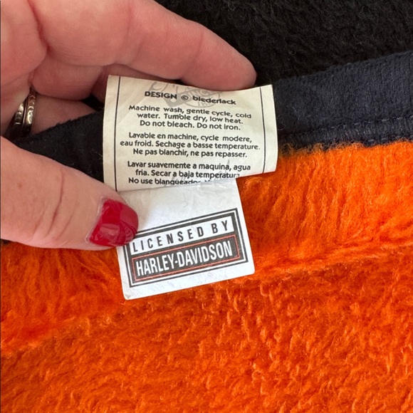 Vintage Biederlack Harley Davidson blanket throw - Picture 3 of 3